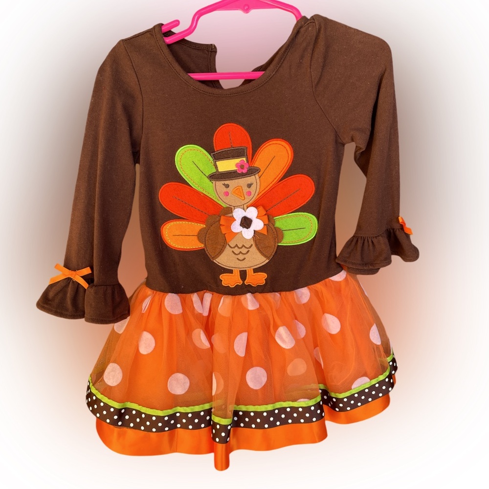 Thanksgiving Girls Size 2T Dress by Emily Rose